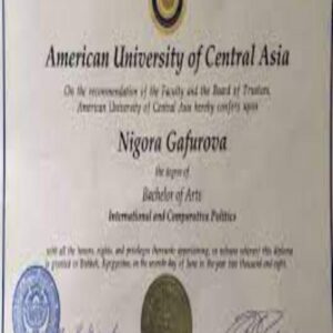 Buy Degree From the American University of Central Asia