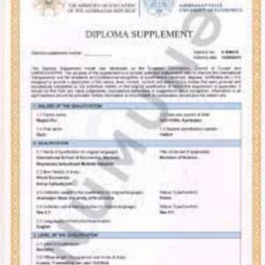 Buy Degree From the Azerbaycan Dövlet Iqtisad Universiteti