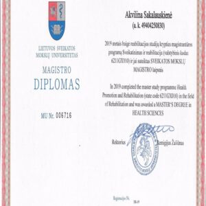 Buy college degree from The Lietuvos sveikatos mokslu universitetas