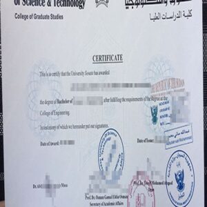 Buy college degree from the Sudan University of Science and Technology