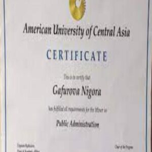 Buy Degree From the University of Central Asia