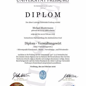 Buy college degree from the Albert-Ludwigs-Universität Freiburg