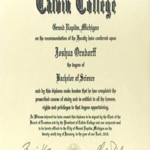 Buy college degree from The Calvin University