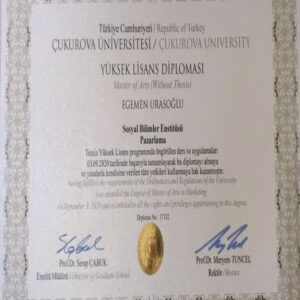 Buy college degree from the Çukurova Üniversitesi