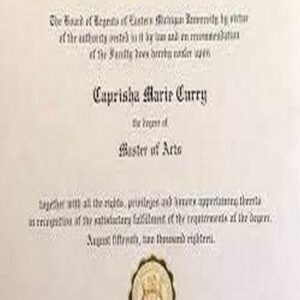 Buy college degree from The Eastern Michigan University
