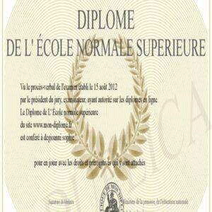 Buy college degree from The École Normale Supérieure