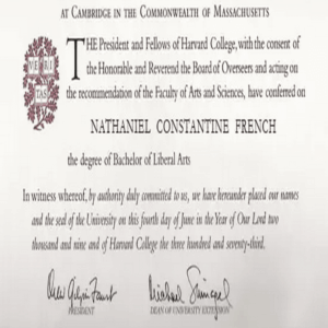 Buy college degree from The Harvard University