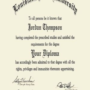 Buy college degree from The Louisiana State University