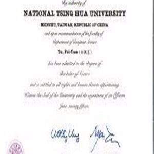 Buy college degree from the National Tsing Hua University
