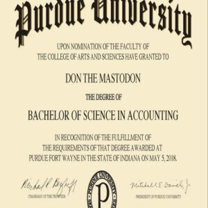 Buy college degree from The Purdue University