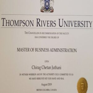 Buy college degree from The Thompson Rivers University