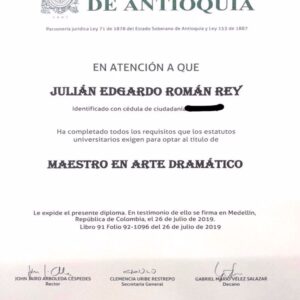 Buy college degree from The Universidad de Antioquía