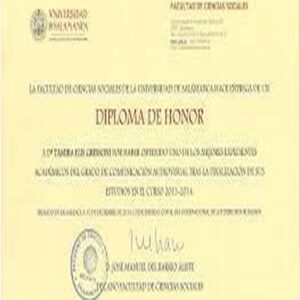 Buy college degree from the Universidad de Salamanca