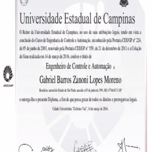 Buy college degree from the Universidade Estadual de Campinas
