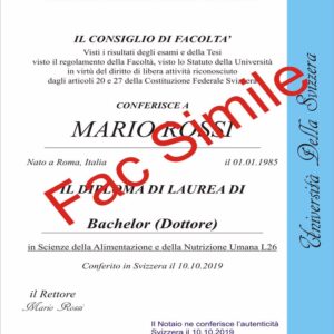 Buy college degree from the Università della Svizzera Italiana