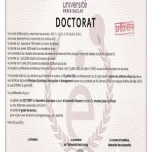 Buy college degree from The Université de Paris