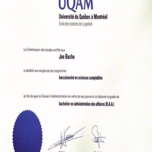 Buy college degree from The Université du Québec à Montréal