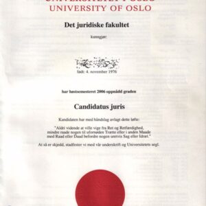 Buy college degree from The Universitetet i Oslo