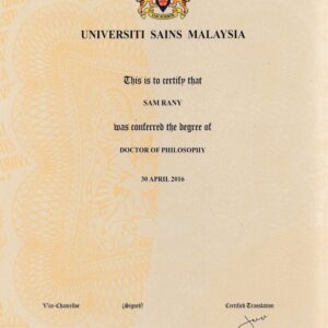 Buy college degree from The Universiti Sains Malaysia