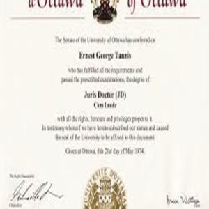 Buy college degree from The University of Ottawa