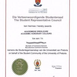 Buy college degree from the University of Pretoria