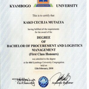 Buy college degree from TheKyambogo University