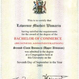 Buy college degree from The University of Nairobi